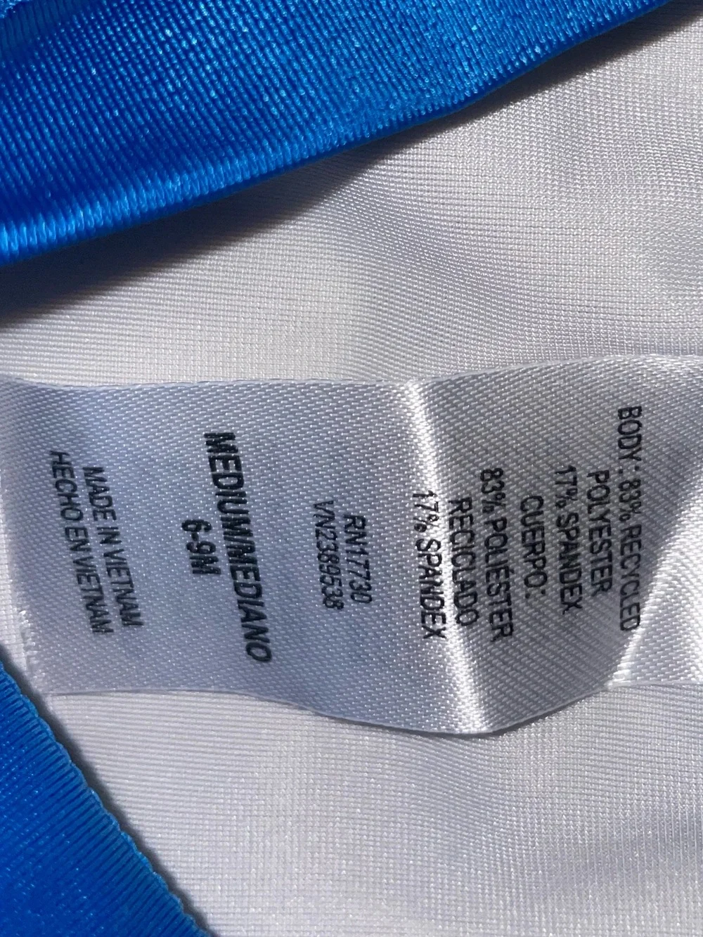 Children's White Rash Guard with Blue Whale Graphic